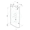 CURVED GLASS WALK IN SHOWER SCREEN