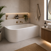 Clifton 1400 Right Corner Bath Gloss White