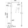 Cora Multi-function Shower Set (Two Hoses) 200 mm Chrome