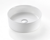 CASCADE BASIN FLUTED GLOSS WHITE ROUND - LARGE