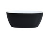 STELLA FREESTANDING BATH - MATT BLACK AND WHITE