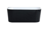 ELIVIA BACK TO WALL BATH - MATTE BLACK & WHITE