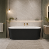 ELIVIA BACK TO WALL BATH - MATTE BLACK & WHITE