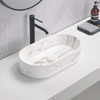 CARRARA OVAL BASIN - MATTE WHITE