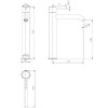 HALI TALL BASIN MIXER BRUSHED NICKEL