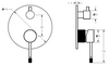 Linie Wall  Diverter Mixer Trim Kits - Matt Black