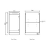 LAUNDRY BASE CABINET 415 INT DRAWS - BYRON/BONDI BLACK OAK