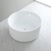 COMO GROOVE FREESTANDING BATHTUB GLOSS WHITE 1280MM