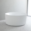 COMO GROOVE FREESTANDING BATHTUB GLOSS WHITE 1280MM