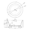 COMO GROOVE FREESTANDING BATHTUB GLOSS WHITE 1280MM