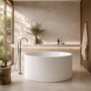 COMO GROOVE FREESTANDING BATHTUB GLOSS WHITE 1280MM
