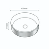 CASCADE BASIN FLUTED MATTE WHITE ROUND - LARGE