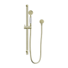 YORK SHOWER RAIL (WHITE PORCELAIN HAND SHOWER) - AGED BRASS