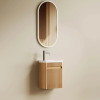 MINI ENSUITE VANITY 400mm WOODLAND OAK FLUTED (WITH BASIN)