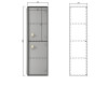 BOSTON TALL BOY 350x300x1200 MATTE GREY