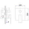 ROSA WALL MIXER WITH DIVERTER - MATT BLACK
