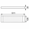 ROSA GLASS SHOWER SHELF - MATT BLACK