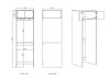 BYRON/BONDI TALL WASHING MACHINE CABINET - NATURAL OAK