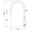 Otus Pull Out Kitchen Mixer Brushed Gold
