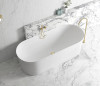 BONDI FREESTANDING BATH MATTE WHITE with OVERFLOW