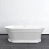 HAMPTON FREESTANDING BATH GLOSS WHITE with OVERFLOW