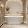 HAMPTON FREESTANDING BATH GLOSS WHITE with OVERFLOW