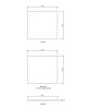 LAUNDRY STONE TOP 650MM - PURE WHITE - NO HOLE