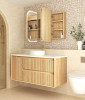 LED Newport 1200(W)x750(H) Natural Oak Shaving Cabinet - Premium Edition