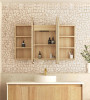 LED Newport 1200(W)x750(H) Natural Oak Shaving Cabinet - Premium Edition