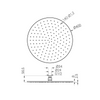 400mm ROUND SHOWER HEAD - CHROME