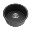 MATTE BLACK TOP/UNDERMOUNT ROUND SINK 466MM