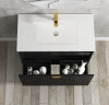 MARLO 900x460x550 WALL HUNG VANITY MATT BLACK CABINET ONLY