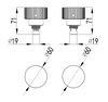 Soko 1/4 Turn C/D Wall Top Assembly - Gun Metal