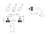 Soko 1/4 Turn C/D Wall Basin Set - Gun Metal