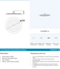 DOVE ROUND SS SHOWER HEAD 250mm - BRUSHED GOLD