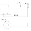 OTUS TOILET ROLL HOLDER BRUSHED GOLD