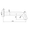 HALI CURVED SPOUT - GUN METAL