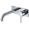 HALI WALL BASIN MIXER SET CURVED SPOUT - CHROME 