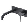 HALI WALL BASIN MIXER SET CURVED SPOUT - MATTE BLACK