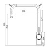 HALI SQUARE NECK SINK MIXER - BRUSHED NICKEL