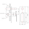 RUKI WALL MIXER WITH DIVERTER - GUN METAL