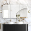 LED NEWPORT SHAVING CABINET 1500(W)x750(H) - BLACK OAK