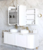 LED NEWPORT SHAVING CABINET 1500(W)x750(H) - MATTE WHITE