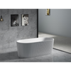 GEORGIE V-GROOVE FLUTED FREESTANDING BATH 1500 - MATTE WHITE