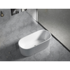 GEORGIE V-GROOVE FLUTED FREESTANDING BATH 1500 - MATTE WHITE