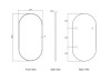 NOOSA 1200x600 OVAL BLACK METAL FRAME MIRROR