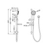 BUILDER PROJECT RAIL SHOWER BRUSHED NICKEL