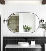 LED NOOSA 900x600mm BLACK METAL FRAME MIRROR
