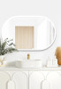 LED NOOSA 900x600mm WHITE METAL FRAME MIRROR