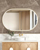 LED NOOSA 1200x750mm GOLD METAL FRAME MIRROR